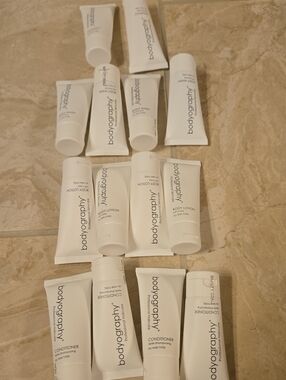 UNISEX Bodyography Travel Size Body Wash, Shampoo, Conditioner & Lotion 1.4 oz